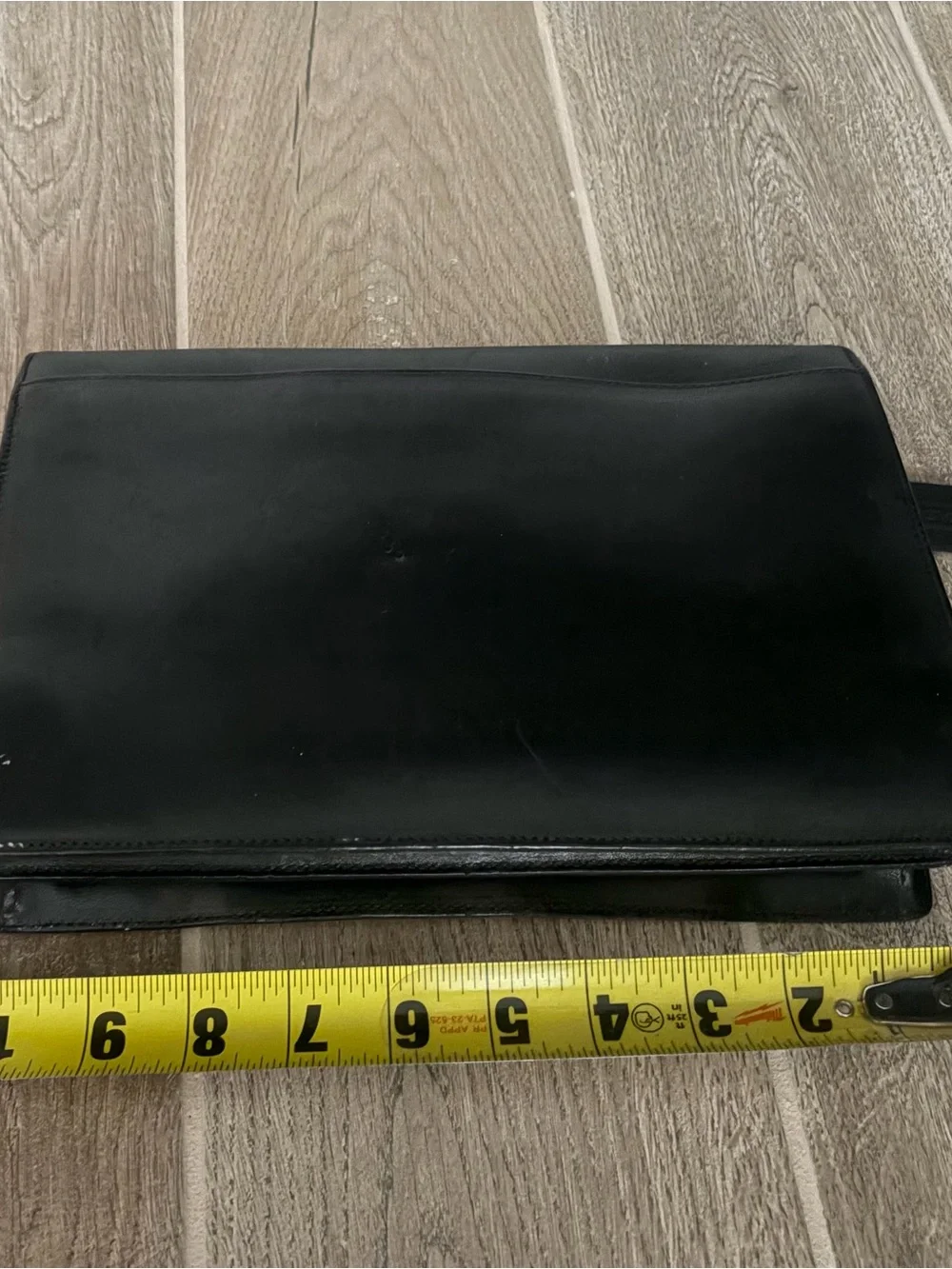 Coach Vintage Black Leather “Bridle Attaché” Executive Clutch with Gold Lock